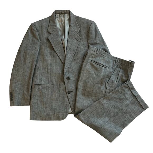 Dior Other - Vintage Christian Dior Monsieur Wool Plaid Suit Blazer Set Pleated trouser  70s